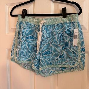 Southern Tide Blue Leaf Pajama Shorts